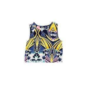 Blue RAIN‎ ABSTRACT PRINT SLEEVELESS TANK TOP SMALL
